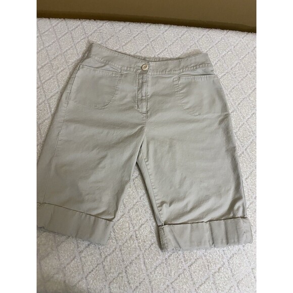 Vintage Woolrich Women’s Beige Shorts Front/back Pockets Size 10 - Picture 6 of 14
